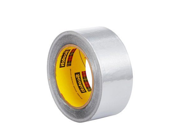 3M™ 433银色高温铝箔胶带，2英寸 × 60码，3.6密耳，每箱24卷